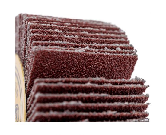 Головка-щётка лепестковая на шпильке (80x30x6 мм; Р100) Orientcraft OCFW80306100 – изображение 2