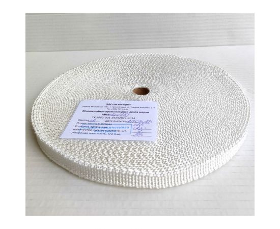 Кремнеземная лента ЭКОВУЛ (EKOWOOL) МКЛ-2,0(15), 25 метров, ширина 15 мм, толщина 2 мм 10027 – изображение 3