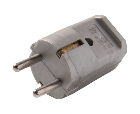 Кабельная вилка с защитным контактом ABL, без защитной муфты 16A 2P+E 250V, серебряный 1116120 