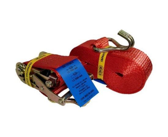 Стяжной ремень UVE 1,0/2,0 тн, 6 метров, 50 мм, укороченная трещотка RS2-50-2000-6 – изображение 4