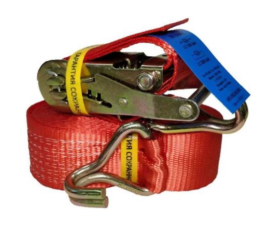 Стяжной ремень UVE 1,0/2,0 тн, 6 метров, 50 мм, укороченная трещотка RS2-50-2000-6 – изображение 3