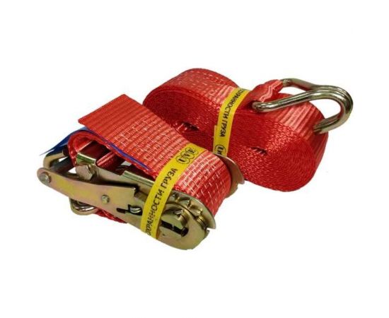 Стяжной ремень UVE 1,0/2,0 тн, 6 метров, 50 мм, укороченная трещотка RS2-50-2000-6 – изображение 2