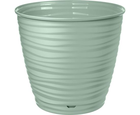 Горшок для цветов Idiland saffron 5.4 л, с поддоном, светло-зеленый 692216103-ЗЕЛ 