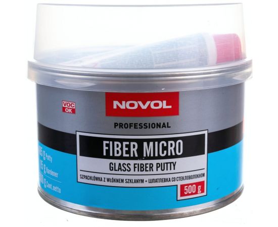 Шпатлевка Novol FIBER MICRO с коротким стекловолокном 0.5 кг X6125433 