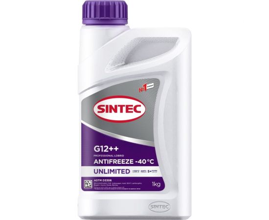 Антифриз Sintec 1 л, UNLIMITED G12++, фиолетовый, 801502 