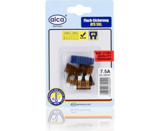 Флажковый предохранитель Alca 7,5 А. 5 шт в блистере 690200 