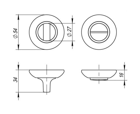 Поворотная ручка Fuaro BK6 RM SG/GP-4 23699 – изображение 2
