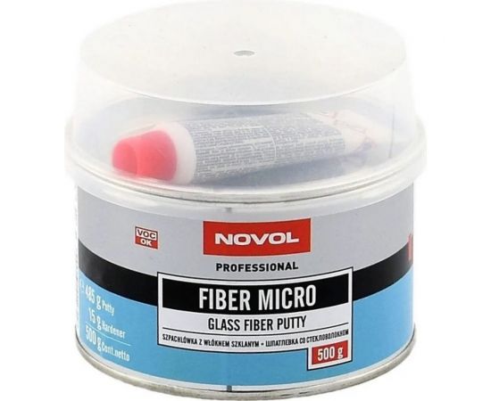 Шпатлевка Novol FIBER MICRO с коротким стекловолокном 0.5 кг X6125433 – изображение 3