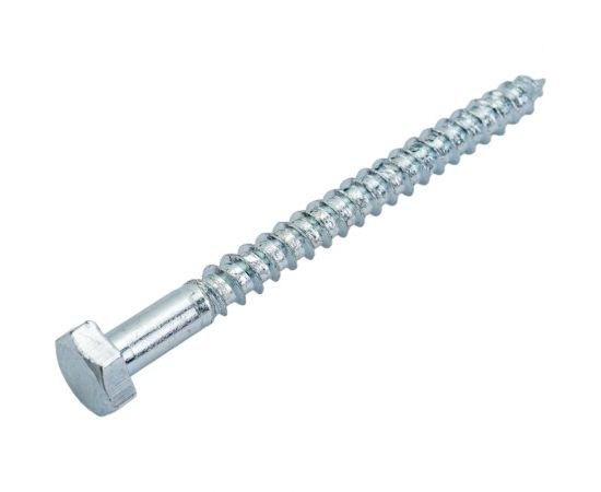 Шуруп для крепления деревянных лаг и реек BEFAST DIN 571, покрытие белый цинк 6x70, 100 шт. GLF06070100S – изображение 4