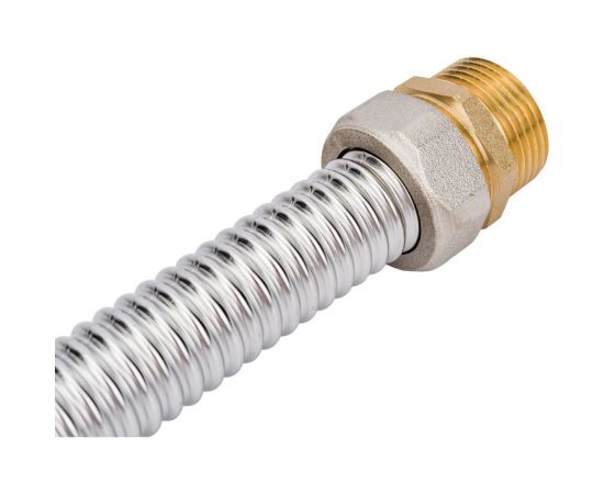 Гибкая подводка с 2-мя стопорными кольцами, прокладками, ниппелем и гайками 1"" Kofulso KF 25/500 г/ш – изображение 6