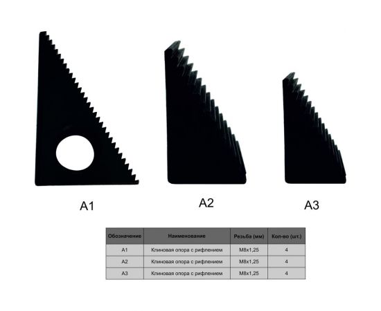 Набор станочного крепежа и прижимов из 58 предметов Т-паз 10 мм, М8, металл. футляр GRIFF b275510 – изображение 5