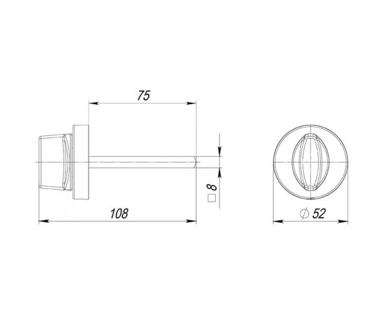 Поворотная ручка ARMADILLO BKW8/URB SN-3 матовый никель 42385 – изображение 2