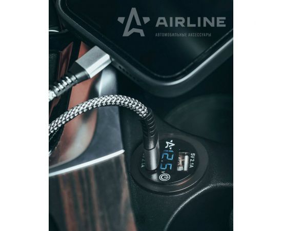 Встраиваемая влагозащищенная USB-розетка Airline с 2 портами и вольтметром, вкл/выкл, 5 В, 2.1 А + 2.1 А AEBJ203 – изображение 5