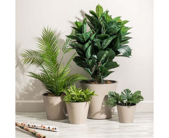 Горшок для цветов Idiland Rosemary D 160 мм, 1.6 л, с дренажной вставкой, бежевый 221605427/01 – изображение 2