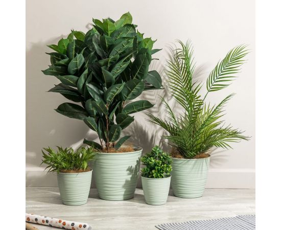 Горшок для цветов Idiland saffron 5.4 л, с поддоном, светло-зеленый 692216103-ЗЕЛ – изображение 2