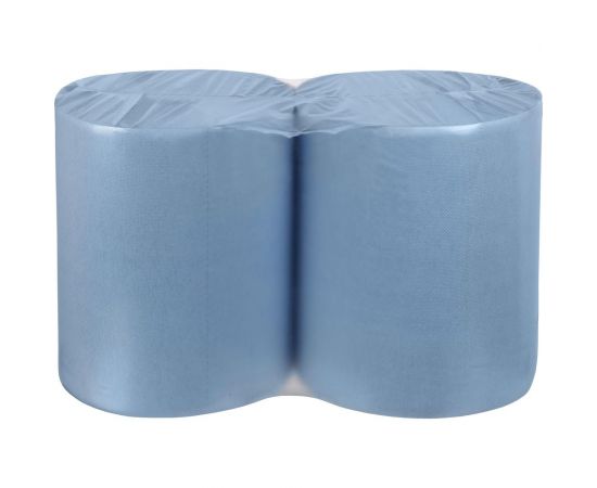 Протирочное полотенце Jasmin professional 2 сл., 2 рул., 33x35 см, 1000 отр., синее, d 7 см (w1, w2) ПП1000337 – изображение 3