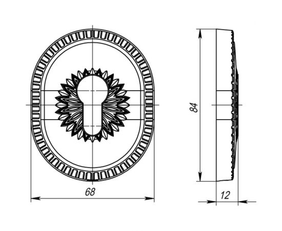 Накладка на цилиндр ARMADILLO ESC.C.CL/OV (ET-DEC CL) ABL-18 темная медь 34917 – изображение 2