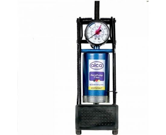 Ножной насос Alca 1 цилиндр, манометр, 7 бар, 4 адаптера 201200 – изображение 3