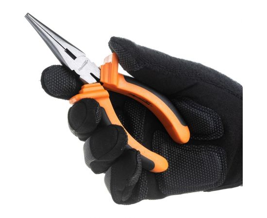 Длинногубцы 160 мм, прямые шлифованные, двухкомпонентные рукоятки SPARTA Comfort 17165 – изображение 2