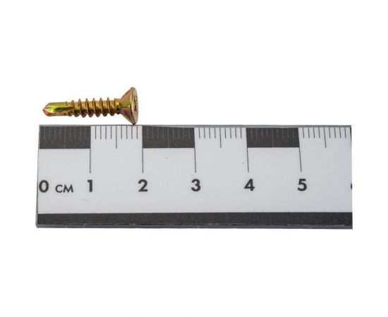 Саморез для оконного профиля с наконечником сверло BEFAST покрытие жёлтый цинк 3,9x19, 1000 шт. C039191000S – изображение 2