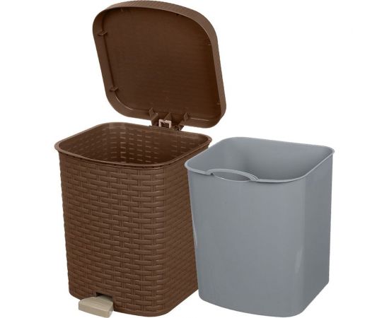 Педальный контейнер для мусора ПОЛИМЕРБЫТ со вкладышем, 12 л 4348800 – изображение 3