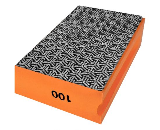 Губка алмазная гальваническая шлифовальная 90x55 мм, Р100 vertextools 90-55-100 – изображение 5