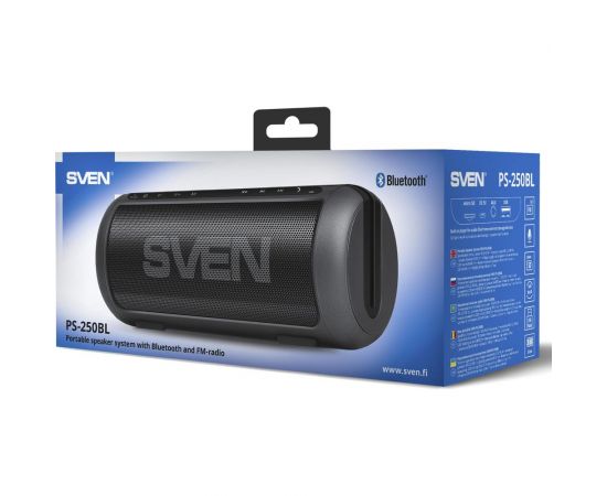 Портативная акустика с выдвижной ручкой SVEN АС PS-250BL, черная SV-015046 – изображение 2