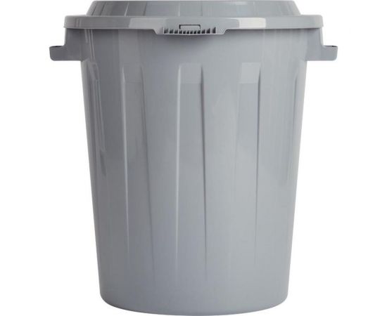 Бак для отходов ООО Комус 60 л, пластик, серый с крышкой 945234 