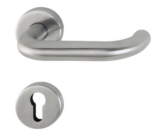 Объектный гарнитур НОРРЕ Е138Z/42KV/42KVS Paris PZ F69 нержавеющая сталь матовая, Schnellstift, А=57-62мм, 65740 