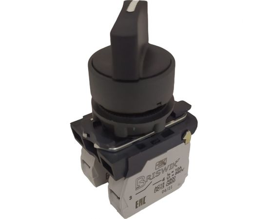 Переключатель Briswik КПЕ 1111-Р черный IP40 УХЛ2 10А 1но 1нз aB-VB-0Ai-0121 