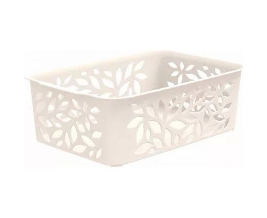 Полимербыт Корзина Leaves 4л 258x186x100 мм, молочный 434480000 