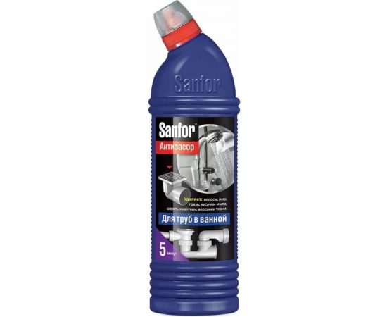 Средство для очистки канализационных труб в ванной SANFOR 750 г 18652 