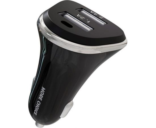 Автомобильное зарядное устройство More Choice 2USB, 2.4 A AC22 