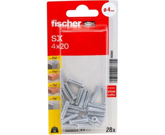 Дюбель Fischer SX 4x20 KP K 90881 – изображение 3