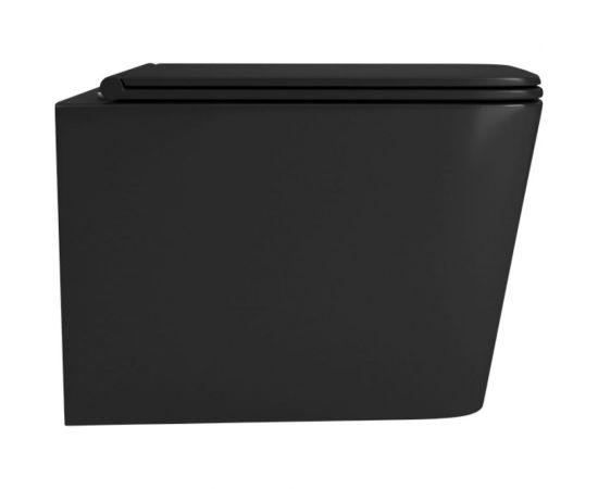 Подвесной безободковый унитаз OWL 1975 Vatter Ruta-H Matt Black с сиденьем DP OWLT190404 – изображение 2