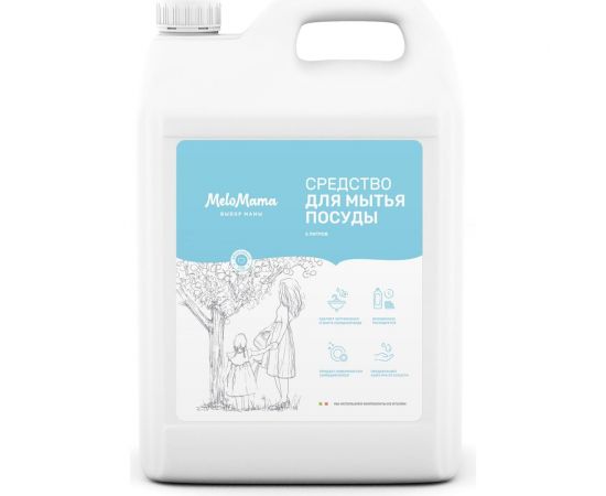 Средство для мытья посуды MeloMama Яблоневый сад, 5 л 77210 – изображение 3