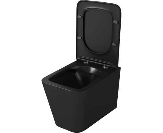 Подвесной безободковый унитаз OWL 1975 Vatter Ruta-H Matt Black с сиденьем DP OWLT190404 – изображение 7