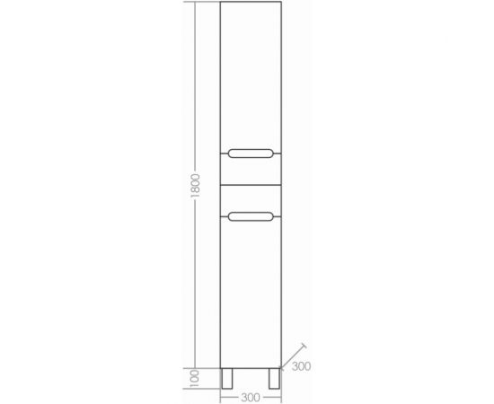 Напольный шкаф-пенал СаНта Лондон 30 524008 – изображение 3
