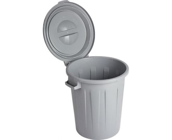 Бак для отходов ООО Комус 60 л, пластик, серый с крышкой 945234 – изображение 2