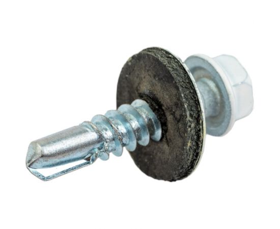 Кровельный саморез Качественный КРЕПЕЖ белый RAL 9003, 5.5х25 мм, 200 шт 1000181 КЧ – изображение 3