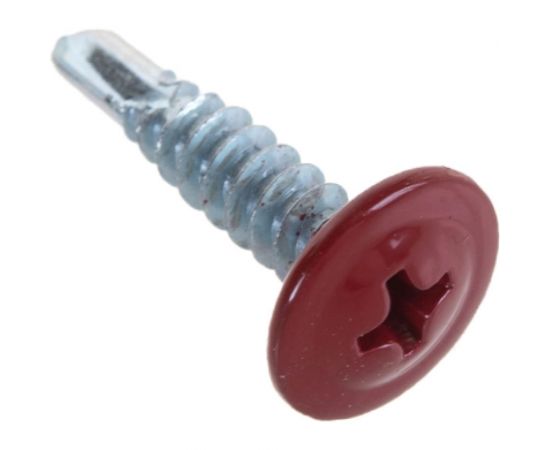 Прессшайба Качественный КРЕПЕЖ 4.2х19 мм, красно-коричневый RAL 3011, сверло, 250 шт 0300245 КЧ – изображение 2