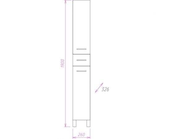 Пенал Onika МОДЕРН 26.17 с корзиной правый 402607 – изображение 3