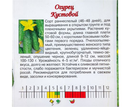 Семена Агрони Огурец Кустовой 0.5 г 1604 – изображение 2