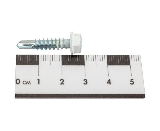 Кровельный саморез Качественный КРЕПЕЖ белый RAL 9003, 5.5х25 мм, 200 шт 1000181 КЧ – изображение 2