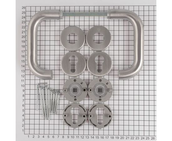Объектный гарнитур НОРРЕ Е138Z/42KV/42KVS Paris PZ F69 нержавеющая сталь матовая, Schnellstift, А=57-62мм, 65740 – изображение 4