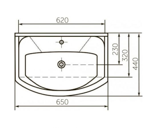 Умывальник Rosa Элеганс 650 У17430 – изображение 2