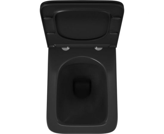 Подвесной безободковый унитаз OWL 1975 Vatter Ruta-H Matt Black с сиденьем DP OWLT190404 – изображение 3