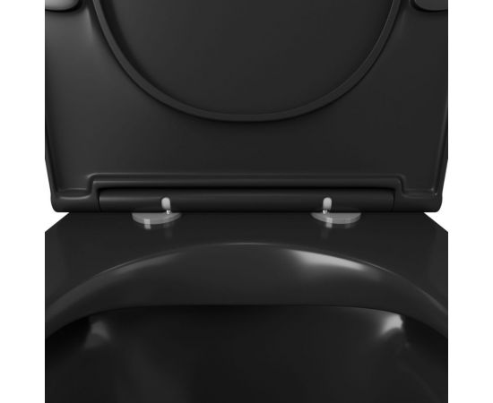 Подвесной безободковый унитаз OWL 1975 Vatter Ruta-H Matt Black с сиденьем DP OWLT190404 – изображение 6