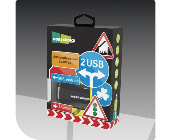 Автомобильное зарядное устройство More Choice 2USB, 2.4 A AC22 – изображение 7