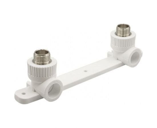 Комбинированный уголок VRT 20х1/2 нар., с креплением, двойной, белый EVER plast 538273 – изображение 8